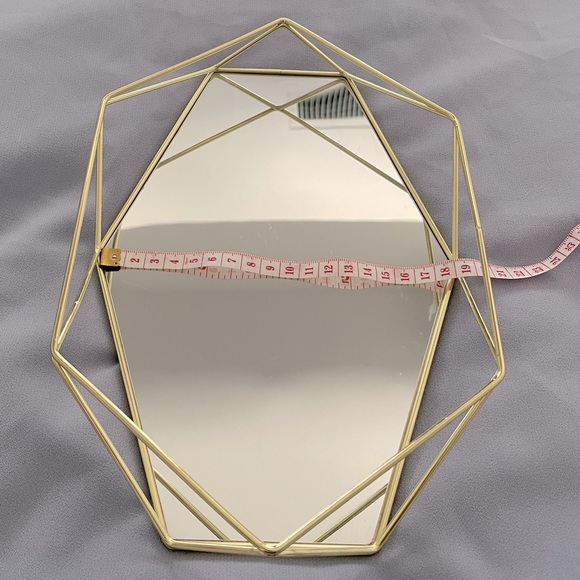 Mirrored and gold angular tray - Picture 4 of 5